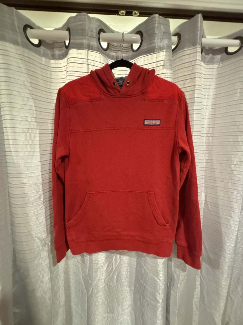 Vineyard Vines Red Pullover Hoodie with Front Pocket Size XS
